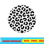 circle leopard print svg png