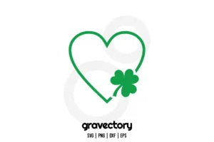 clover heart svg cut file free