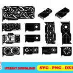 graphics card vector svg bundle