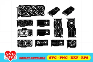 graphics card vector svg bundle