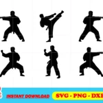Karate Silhouette SVG Bundle