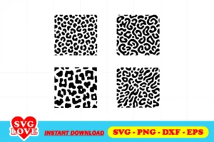 leopard print pattern svg cut file