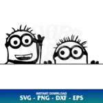 minion peeking svg cricut