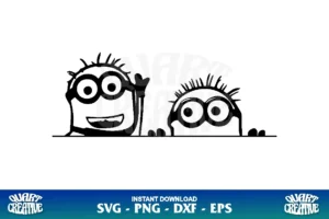 minion peeking svg cricut