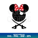 minnie pirate svg image
