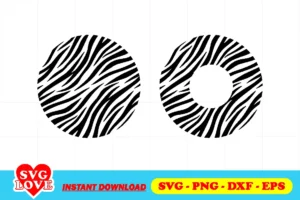zebra print circle svg cut file