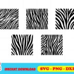 zebra print pattern svg bundle