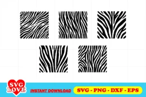 zebra print pattern svg bundle