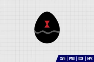 Black Widow Easter Egg SVG