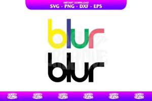 Blur Logo Band SVG Cricut