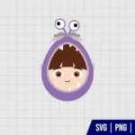 Boo Monster Inc Easter Egg SVG
