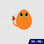 Charmander Easter Egg SVG File