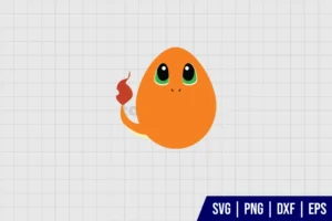Charmander Easter Egg SVG File