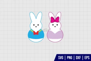 Donald and Daisy Duck Bunny Peeps SVG
