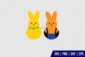 Goofy and Pluto Bunny Peeps SVG