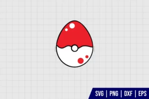 Pokeball Easter Egg SVG File