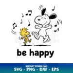 be happy snoopy svg clipart