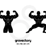 Bodybuilder Man SVG Free