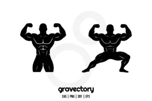 bodybuilder man svg free Gravectory
