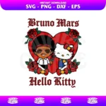 bruno mars hello kitty clipart SVG