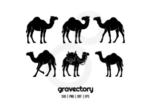 camel silhouette svg bundle