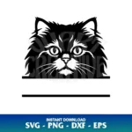 cat silhouette monogram svg cricut