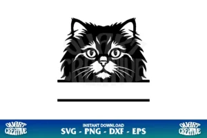 cat silhouette monogram svg cricut