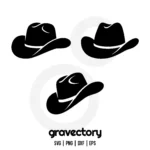 cowboy hat silhouette svg cut file