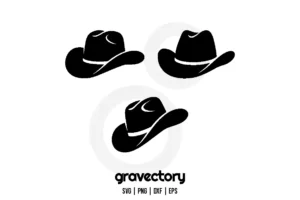 cowboy hat silhouette svg cut file