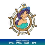 disney cruise line princess jasmin svg