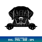 Dog peeking SVG Silhouette
