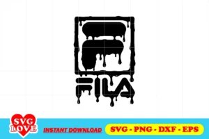 fila drip logo svg cut file