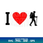 i love hiking svg cricut