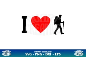 i love hiking svg cricut