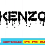 kenzo vector logo drip svg cut file