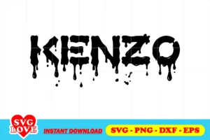 kenzo vector logo drip svg cut file