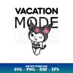 kuromi vacation mode svg clipart