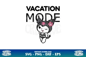 kuromi vacation mode svg clipart