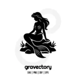 Mermaid Silhouette SVG Free Cut File