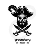 Pirate Skull SVG Free