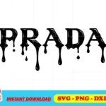 prada vector logo drip svg cut file