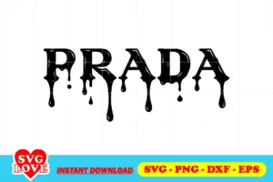 prada vector logo drip svg cut file