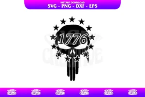 1776 punisher skull svg cricut
