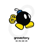 Bomb Super Mario SVG Free