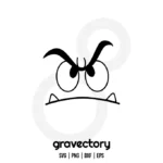 Goomba Face SVG Free