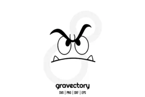 Goomba Face SVG Free