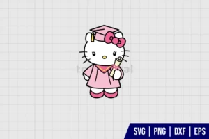 Hello Kitty Graduation SVG