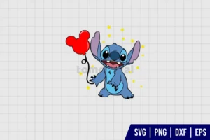 Stitch With Mickey Balloon SVG