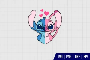 Stitch and Angel SVG