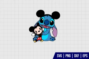 Stitch and Mickey SVG
